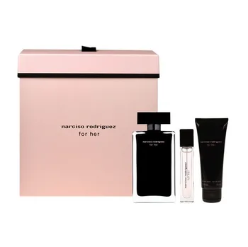 Narciso Rodriguez For Her EDT, 100 ml + tělové mléko 75 ml + miniaturka Narciso Rodriguez for Her EDT 10 ml