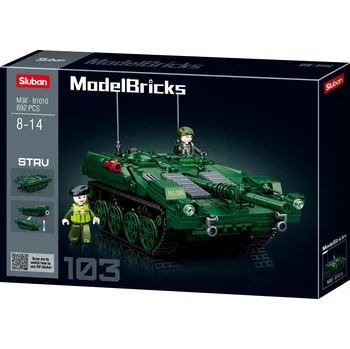 Stavebnice Sluban Sluban Model Bricks M38-B1010 bojový tank STRV103