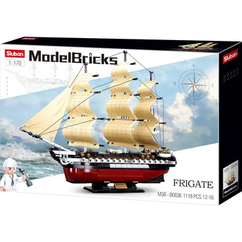 Stavebnice Sluban Sluban Model Bricks M38-B0836 fregata plachetní válečná loď