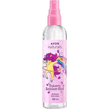Tělový sprej Avon Unicorn Fantasy Rainbow Mist tělový sprej s vůní jahody 100 ml