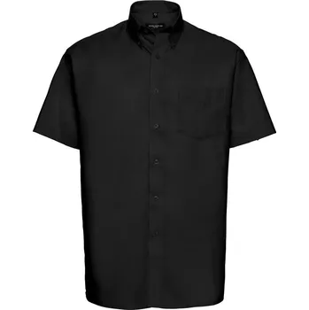 Pánská košile Russell Košile Oxford 933M, krátký rukáv COT11933M00202-black M Černá