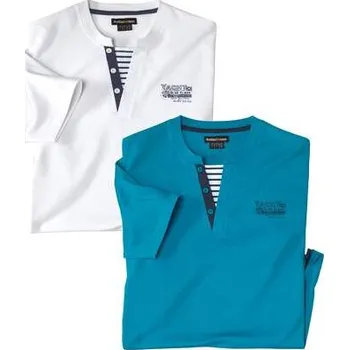 Pánské tričko Atlas For Men Sada 2 triček Palm Club, Modrá, Velikost XXL P6138