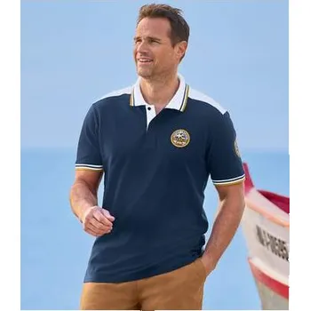 Pánské tričko Atlas For Men Polo tričko Sport Club z bavlněného piké, Modrá, Velikost XL P6134